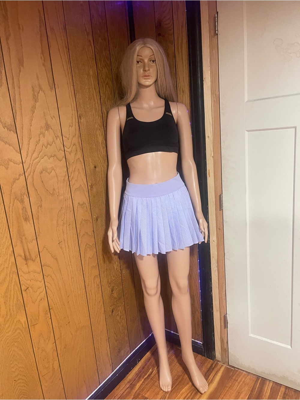 Lululemon" Pleated Open Knit High-Rise Tennis Skirt Lilac Smoke, Size (6)